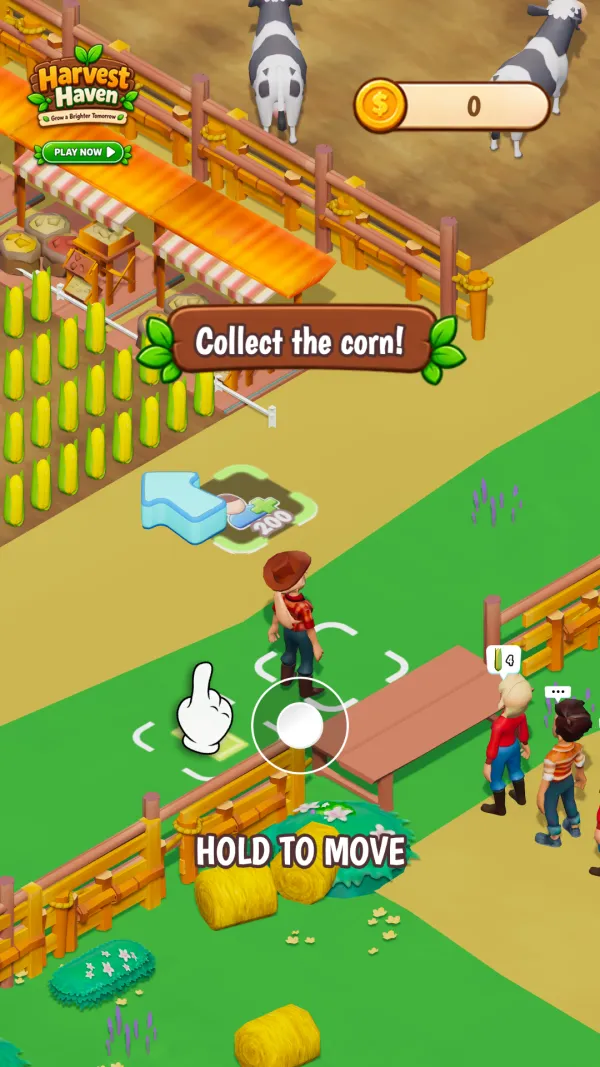 Resource Collecting playable ad: first frame