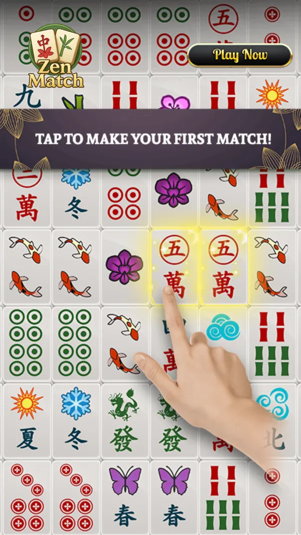 Tile Match playable ad: first frame